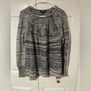Chaps Black and White Knit Women's Sweater